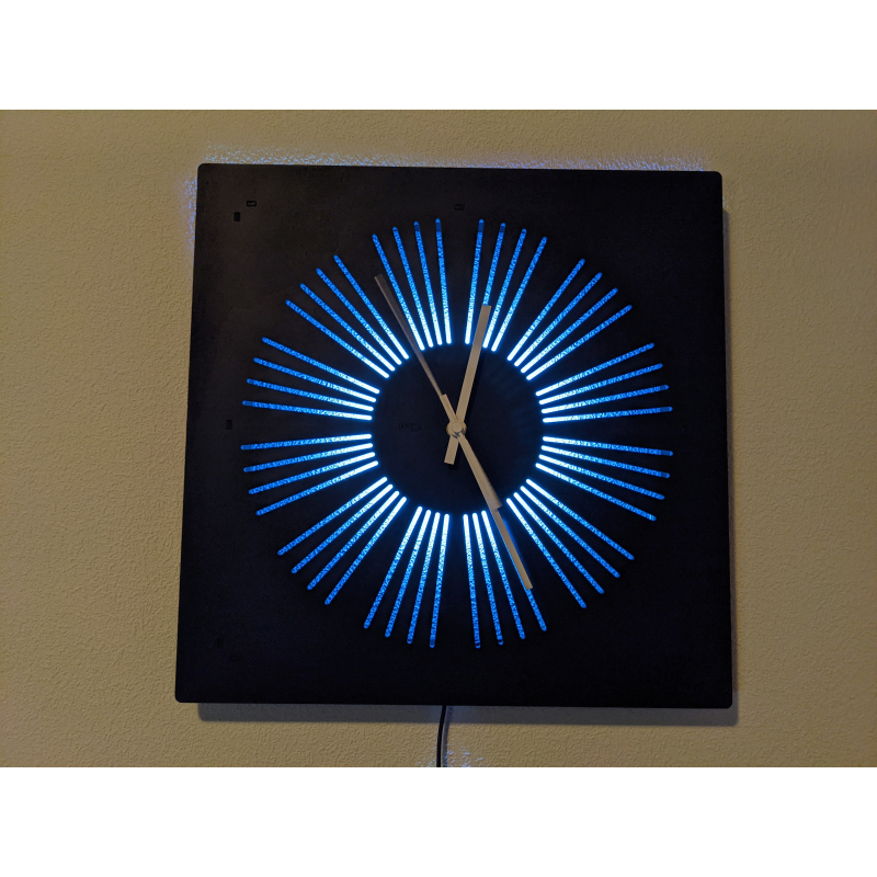 Neon Wood Clock 29-2021